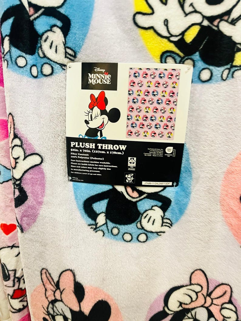 Minnie mouse sand bucket 50 x 70 soft adorable throw large mini pillow plush image 4