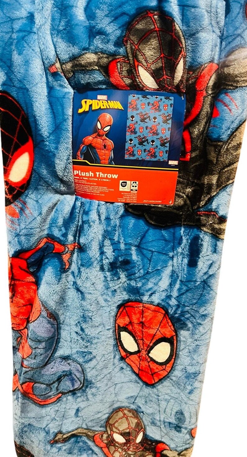 Spiderman Easter bundle soft throw 50 by 70 cloud pillow ,chalk,kite,mug and bubble wand image 3