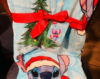 Stitch Christmas throw 60 by 70 very soft and beautiful