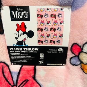 Minnie Mouse large Easter bundle with 50x70 pink soft throw, medium Minnie plush image 3