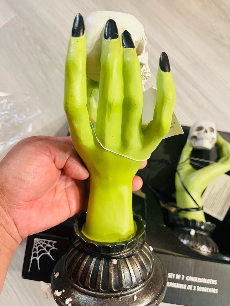 Martha Stewart set of two candleholders for Halloween display image 2