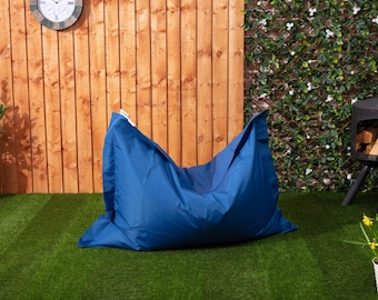 Giant BeanBag Outdoor Garden Extra Large Chair Indoor Living Room Bean Bags Water Resistant Massive Floor Cushion Lounger XXL (Navy Blue)
