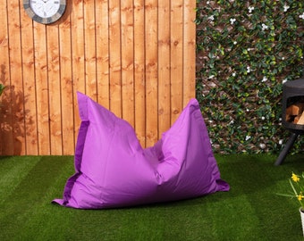 Giant BeanBag Outdoor Garden Extra Large Chair Indoor Living Room Bean Bags Water Resistant Massive Floor Cushion Lounger XXL (Purple)