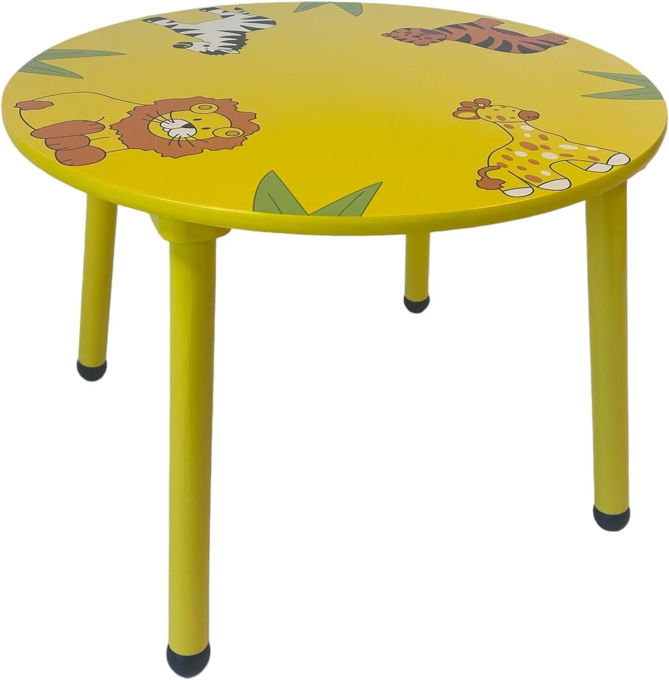 Kids Animal Table & 4 Chairs Set - Wooden Toddler Furniture For Arts, Crafts & Play Ages 2-8