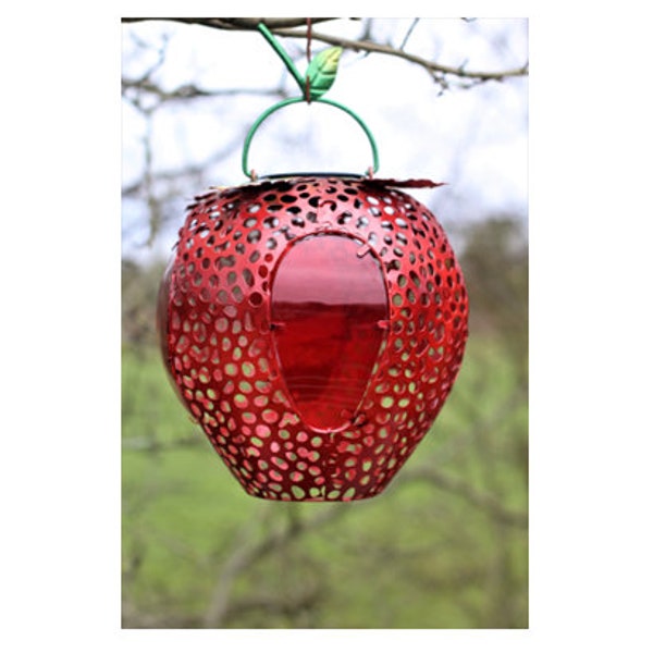 Solar Power LED Strawberry Lamp Garden Patio Lantern Outdoor Light Silhouette