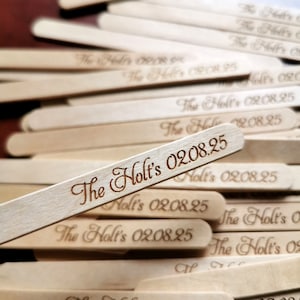 Palitos de madera personalizados, personalizados con logotipo, caja de regalo, paleta, piruleta, grabado, fiesta de cumpleaños, baby shower, boda, Nikkah