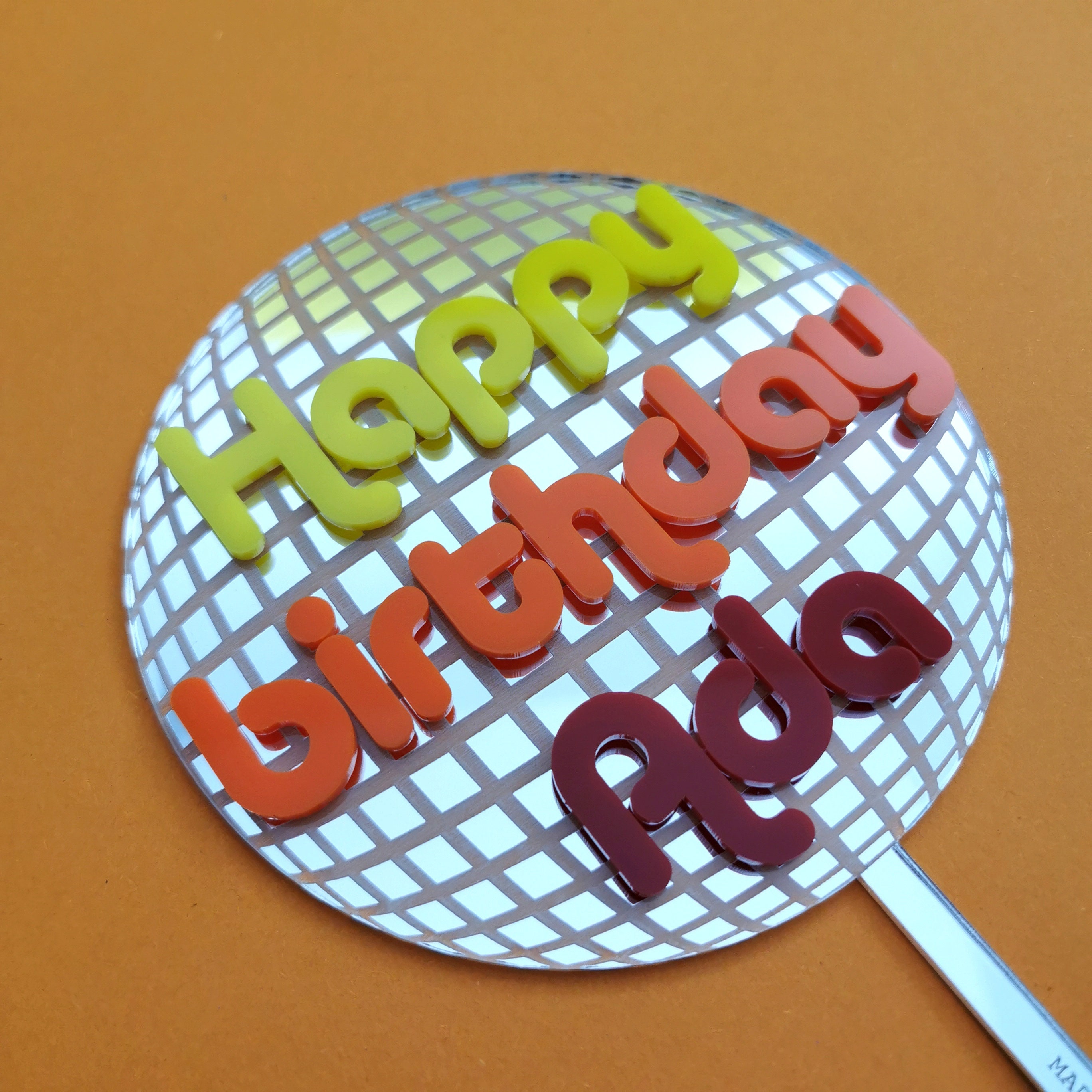 Disco Ball Cake Topper 80's Cake Topper Acrylic Ball Etsy UK