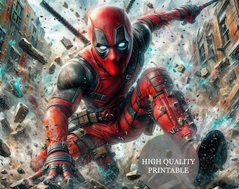 DEADPOOL   Digital Images for Printing, Custom T-Shirts, Posters, Invitations, and More - PNG