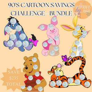 90&#39;s Nostalgic Cartoon Savings Challenge | MYSTERY SAVINGS | Cash Stuffing | Savings Game
