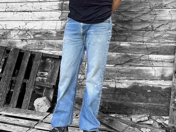 Levi’s 517s Vintage Denim/ Worn Jeans / Made in t… - image 1