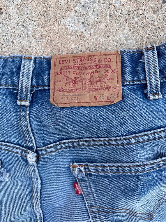Levi’s 517s Vintage Denim/ Worn Jeans / Made in t… - image 7