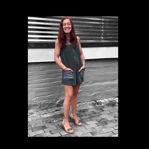 Jaren '60 Romper / Jumper / zwempakhoes / Badstof / zakken
