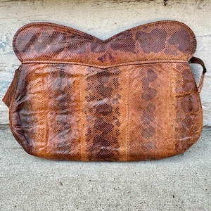 Vintage 1950er Schlangenleder Clutch