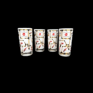 Vintage Rheem Advertising Glasses / Installed a Rheem Water Heater / High ball glasses / set of 4 Rheem Glasses / plumbing