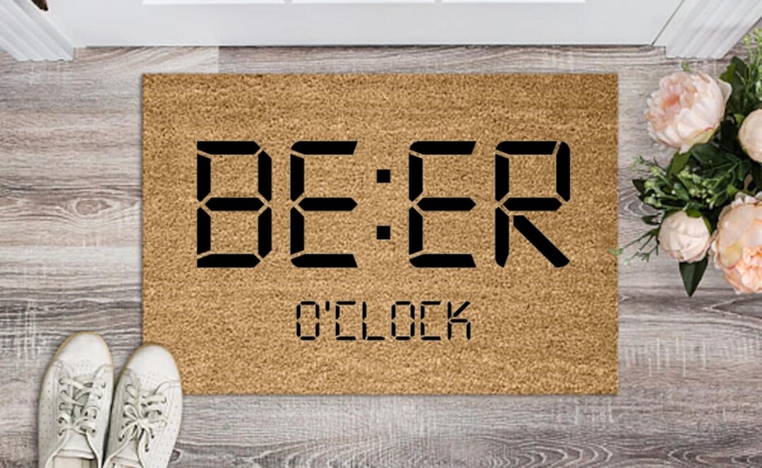 Beer O'clock Doormat Beer O'clock Logo Mat Beer Etsy