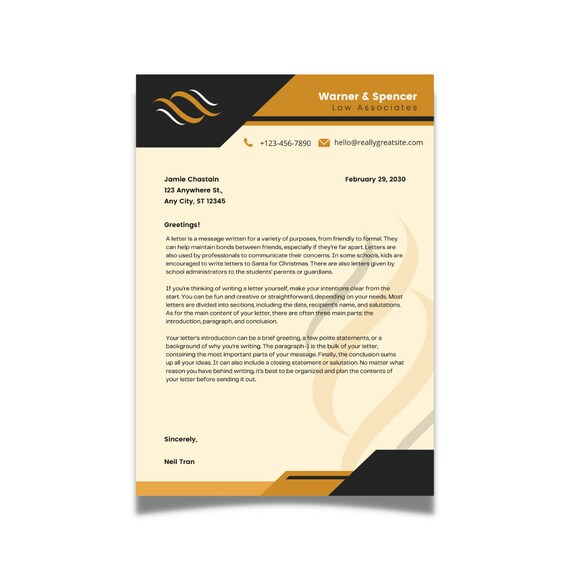 Custom Letterhead Business Letterhead Design Etsy
