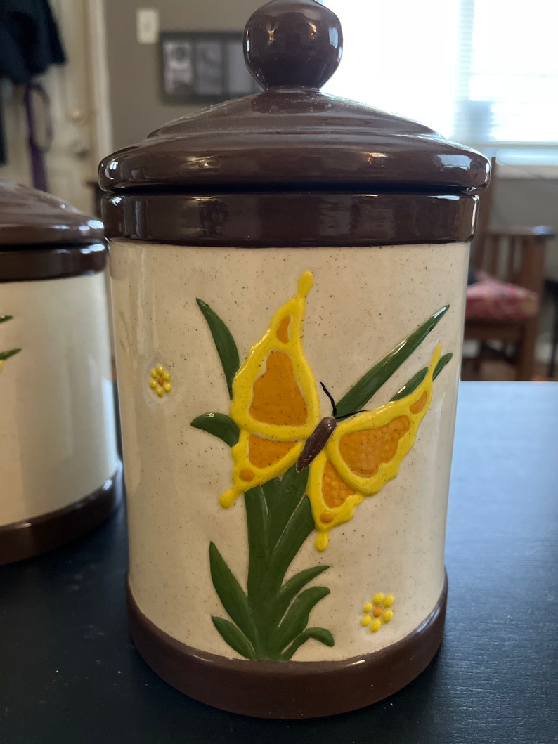 Vintage Ceramic Canister Set Etsy