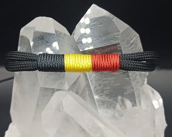 Belgian flag paracord bracelet one size adjustable