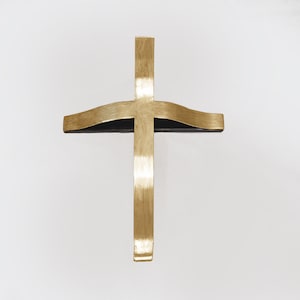 Overlapping Wrought Iron Crucifix - Wall Hanging Gift for Home or Workplace - For Family and Friends - Handcrafted Religious Symbol