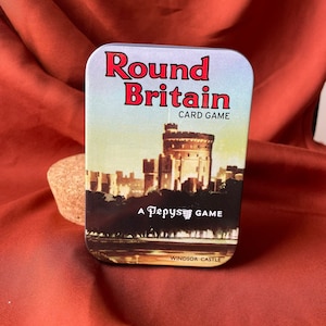 Vintage Style Karten-Brettspiel Rund Großbritannien. Geschenk für Ihn. Geschenk für sie. Geschenk für Teenager. Wissenswertes Geschenk unisex.