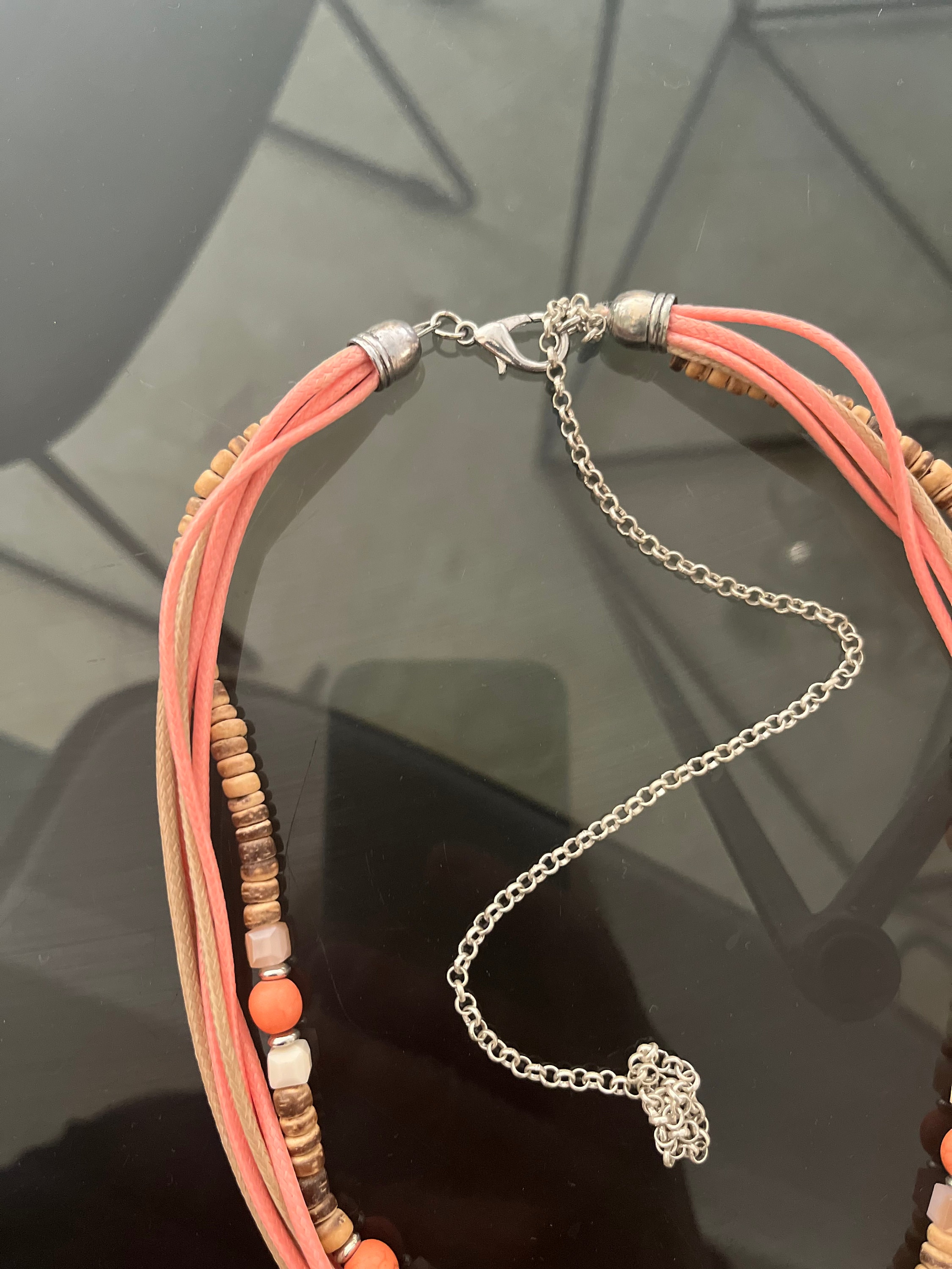 Collana Vintage Boho Fatta A Mano – Ciondolo Farfalla In Lega, Stratificata In Legno, Regolabile, Gioiello Per Donna - 6