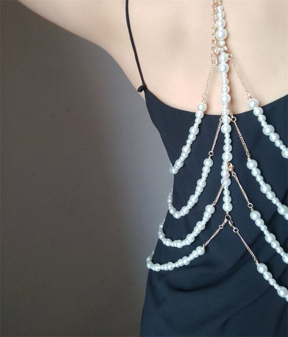 Creative Pearl Body Chain ,multilayer Clothing Chain ,statement Body Chain  