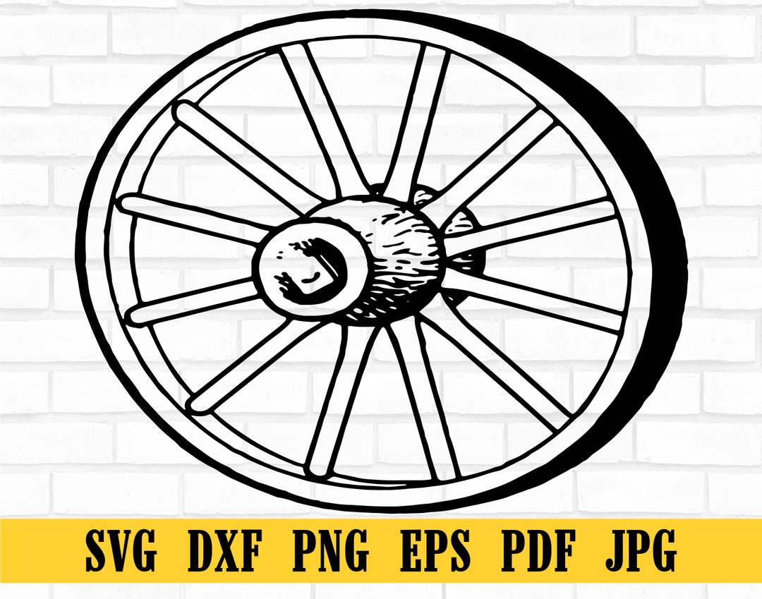Wagon Wheel Svg Wagon Wheel Outline Svg Cart Wheel Png Farm Etsy