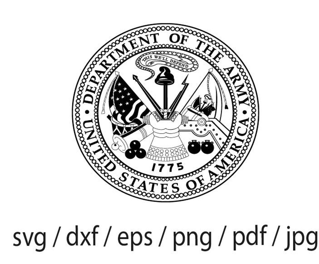 US Army Seal Svg Vector Department of the Army Seal US Army Etsy