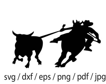 Steer Roping Dxf - Etsy