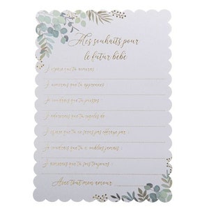 Baby shower prediction card 12.5x17.5 cm, Baby birth, Baby shower, Baby shower games image 3