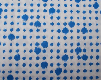 2.2Yd 1970s Vintage polyester knit fabric abstract white blue