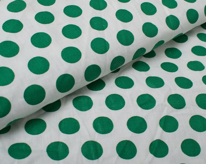 1980's Pastel Red, Pink, Green and Blue Polka Dot Fabric - (P246)