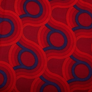 Original OP ART 1970s Vintage Abstract Psychedelic Polyester Fabric, Home decor BTY