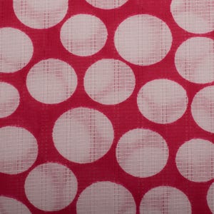 Vintage Cotton Fabric, Pink White Polka Dot, 1970s Shirting Jacquard Sheer Material