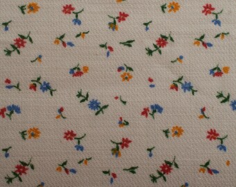 Tissu Rayé Motifs Roses, Jaunes Et Bleus - Vendu Par Carrés De 3,5 Pouces - Largeur 45 Pouces