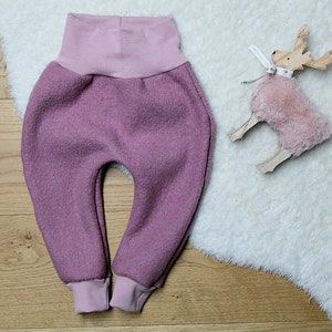 Handmade Walkhose aus Schurwolle Merinowolle Wollhose Wollwalk Walkloden hypoallergen blau rosa beige grün Geschenk Mädchen Jungen Frühchen Altrosa