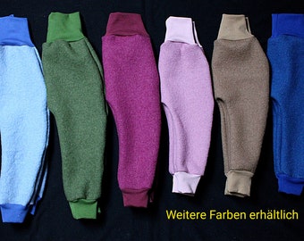 Handmade Walkhose aus Schurwolle Merinowolle Wollhose Wollwalk Walkloden hypoallergen blau rosa beige grün Geschenk Mädchen Jungen Frühchen