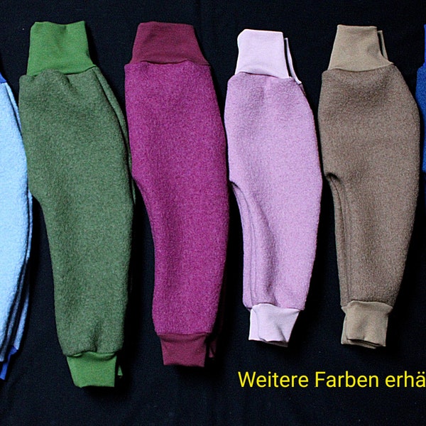 Handmade Walkhose aus Schurwolle Merinowolle Wollhose Wollwalk Walkloden hypoallergen blau rosa beige grün Geschenk Mädchen Jungen Frühchen