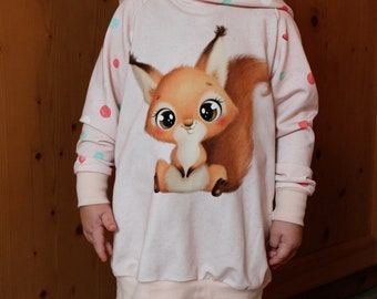 Handmade hoodie squirrel cat mouse rabbit sheep hoodie sweater girls animals warm winter autumn cotton sweater children's sweater