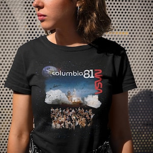 NASA T-Shirt / Spacewatchers /Columlume 81 / Space Age / Spacewatchers / Spacewatchers / Space Schwarzes T-Shirt