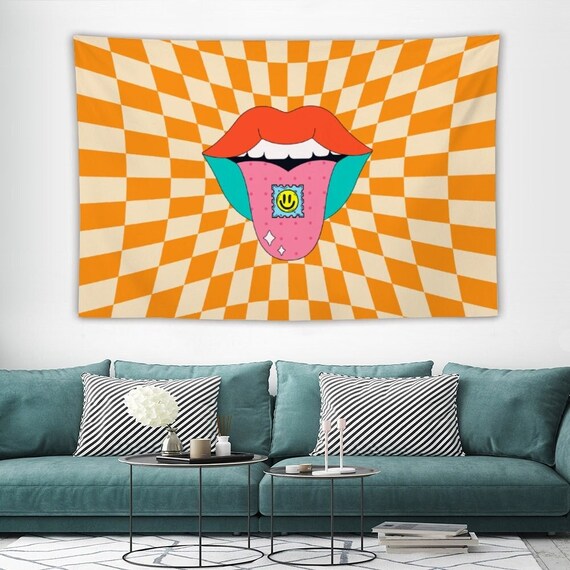 Trippy Aesthetic Tapestry Psychedelic LSD Tapestry Wall - Etsy