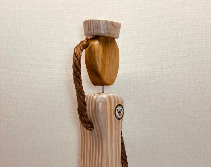 Navy Sailor - female wood figurine, hand made, faceless