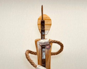 Marine Soldier - female wood figurine