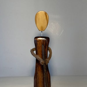 Golfer - Female  wood figurine, hand made, faceless