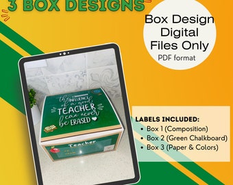 Digital Teacher Appreciation Box Labels | Digital File ONLY | Includes all 3 Box Labels