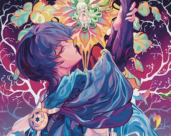 Scaramouche, Wanderer, Nahida Print Poster - Birds in the Branches of Irminsul