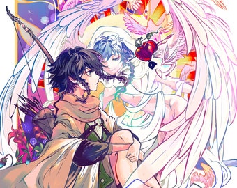 Genshin Impact Venti with Unnamed Bard Story Print Poster