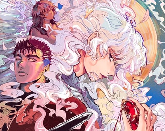 Berserk Story Poster Print: Griffith, Guts, Casca