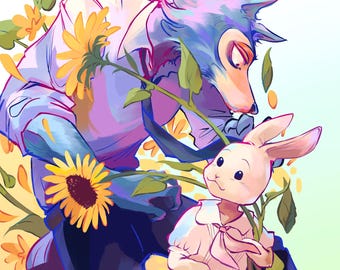 Beastars Legoshi and Haru Art Print Poster