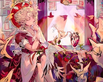 Dead Dove Diner Art Print Poster (Based off AO3 Tag Dead Dove Do Not Eat)